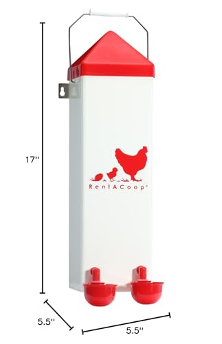 RentACoop 2-gallon capacity suits chickens, ducks, geese, and more.