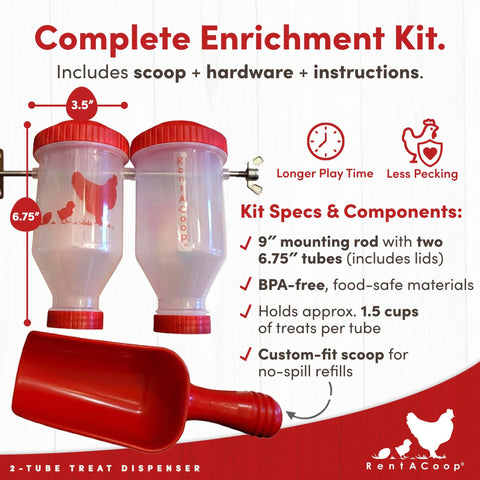 RentACoop top-fill lid enables easy refills to keep hens engaged longer