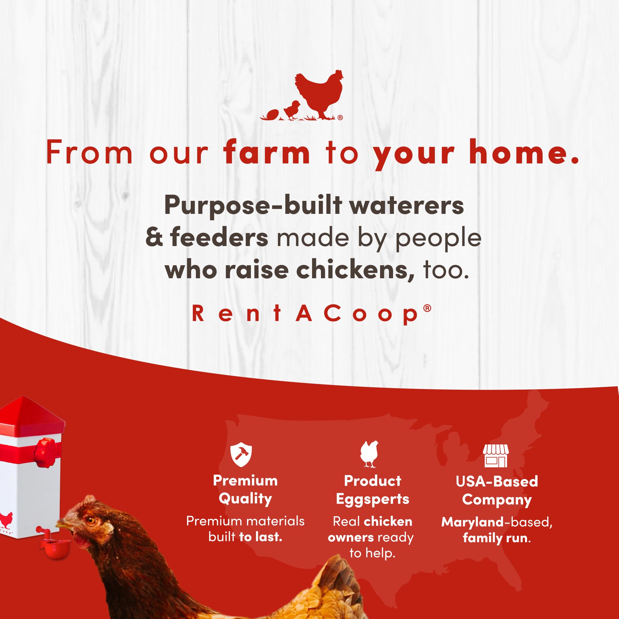 RentACoop complete-waterer-kit-box contains everything you need.