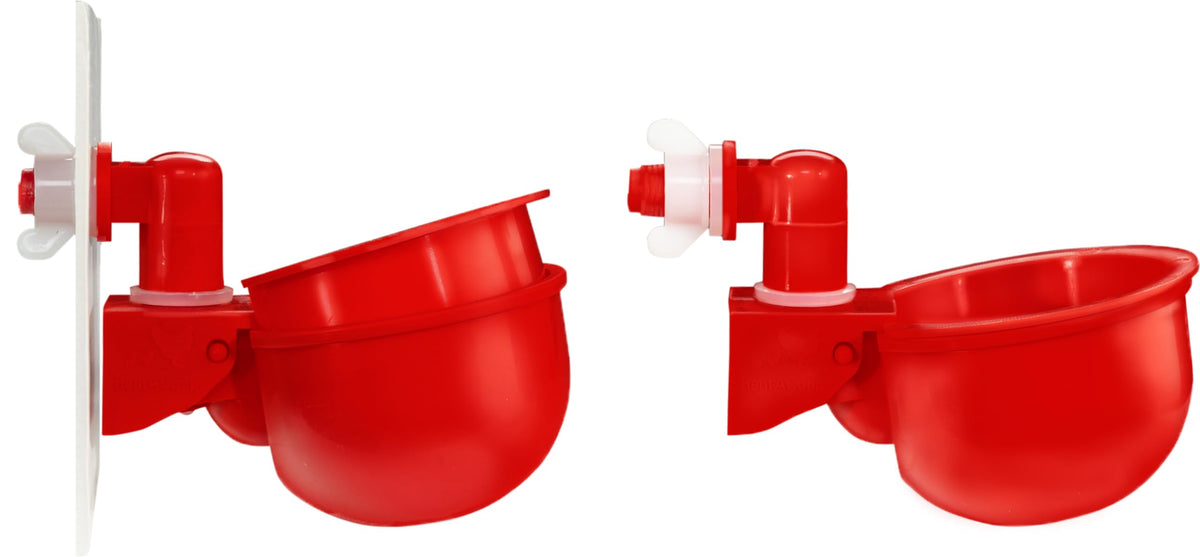 RentACoop DIY Waterer Kit auto-fill cups keep chickens hydrated with steady water