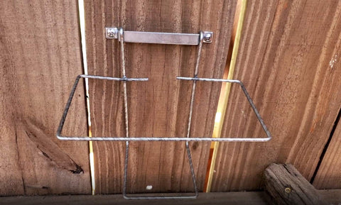 RentACoop drinker mounting bracket places water near roosts for birds' convenience.