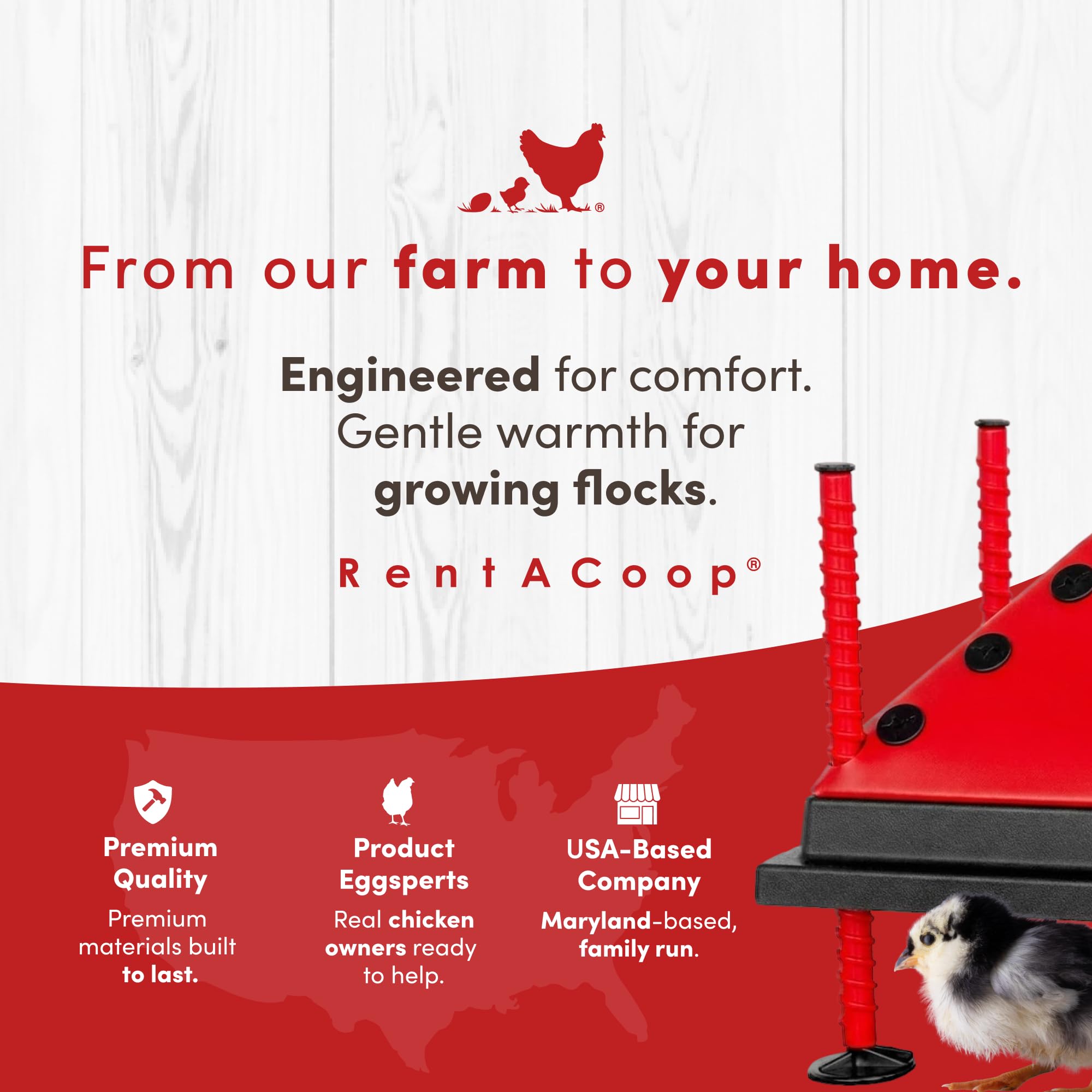 RentACoop box includes all necessary parts