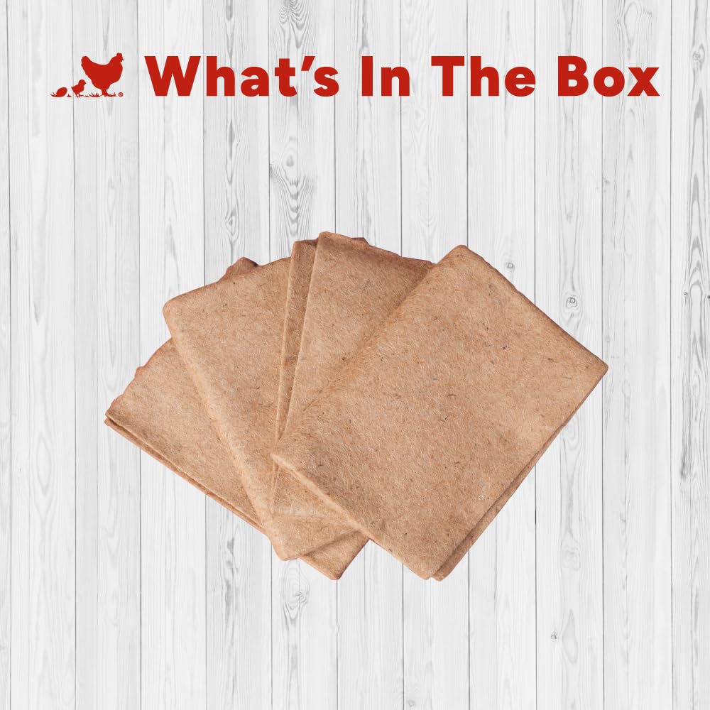 RentACoop jute liner in Little Red Barn fits snugly for clean chicks.