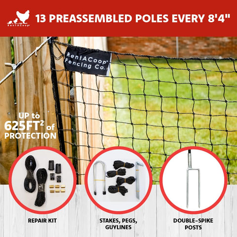 RentACoop prefastened posts speed up setup for reliable fencing