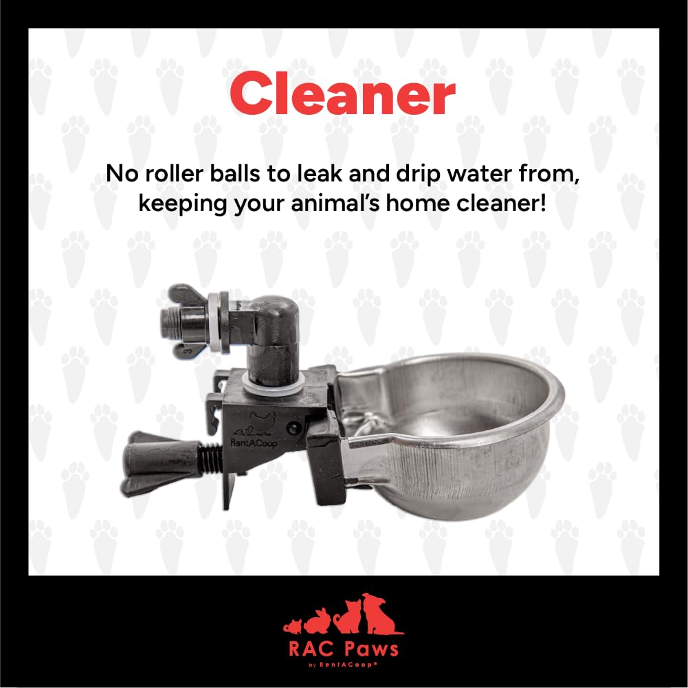 Chew-proof metal cups protect against gnawing in rabbits and rodents.