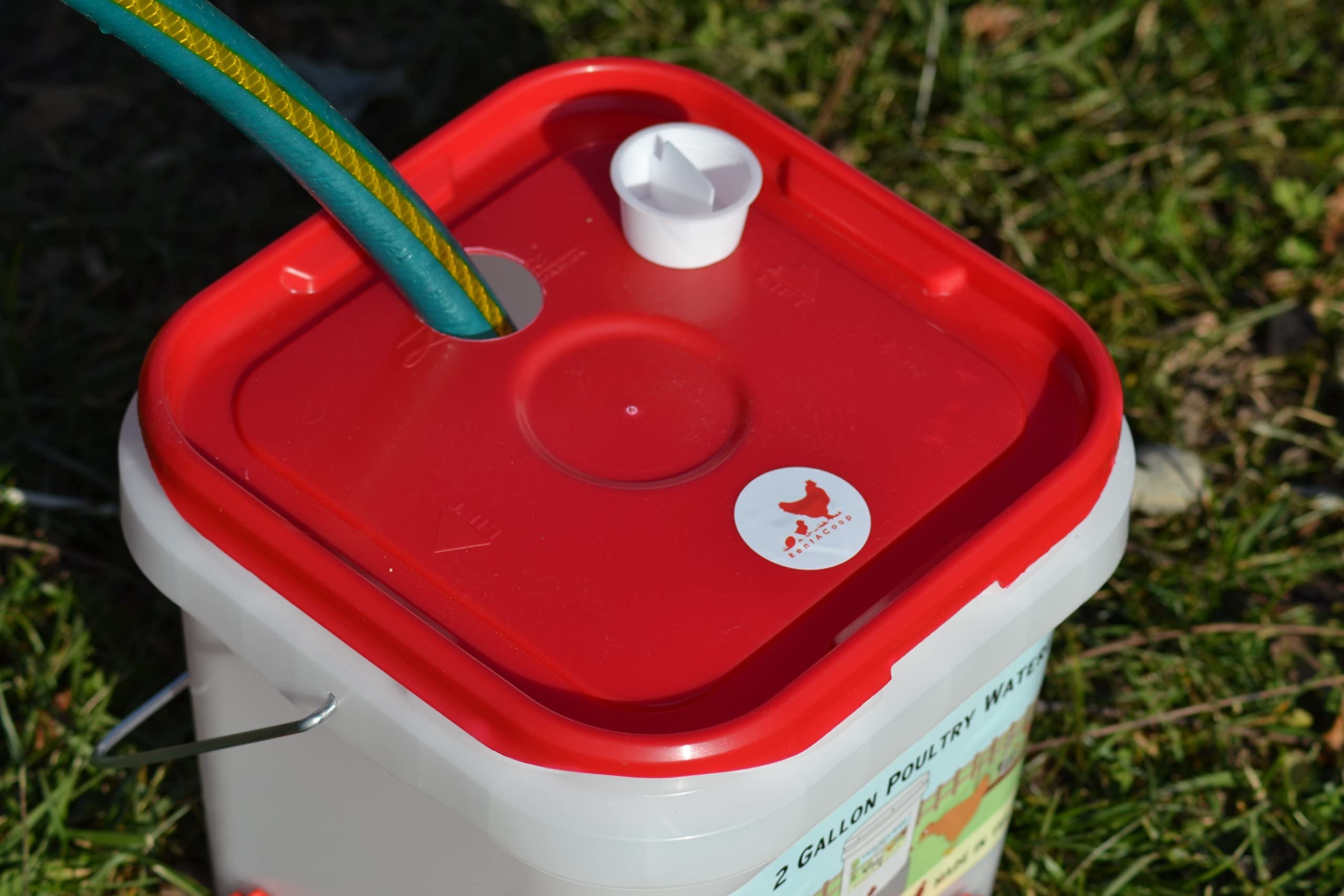 RentACoop top-fill cap enables easy refilling without lifting the whole unit