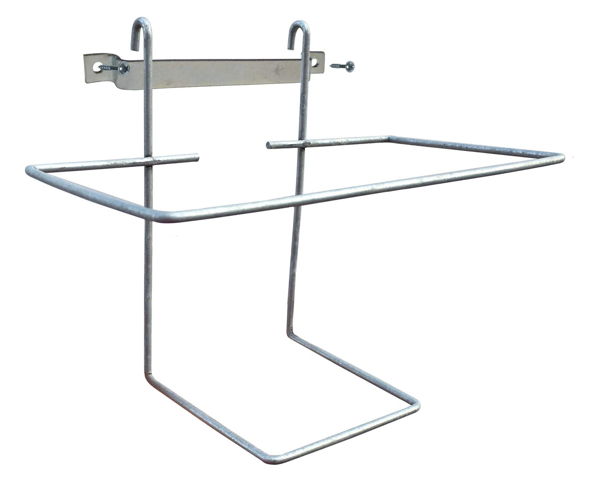 RentACoop wire bracket for 64oz drinker, securely mounts inside or outside for clean water access.