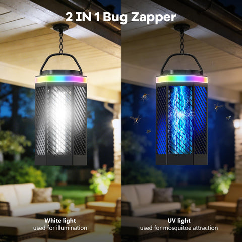 REOGLE Bug Zapper UV light attractor draws insects for efficient pest control.