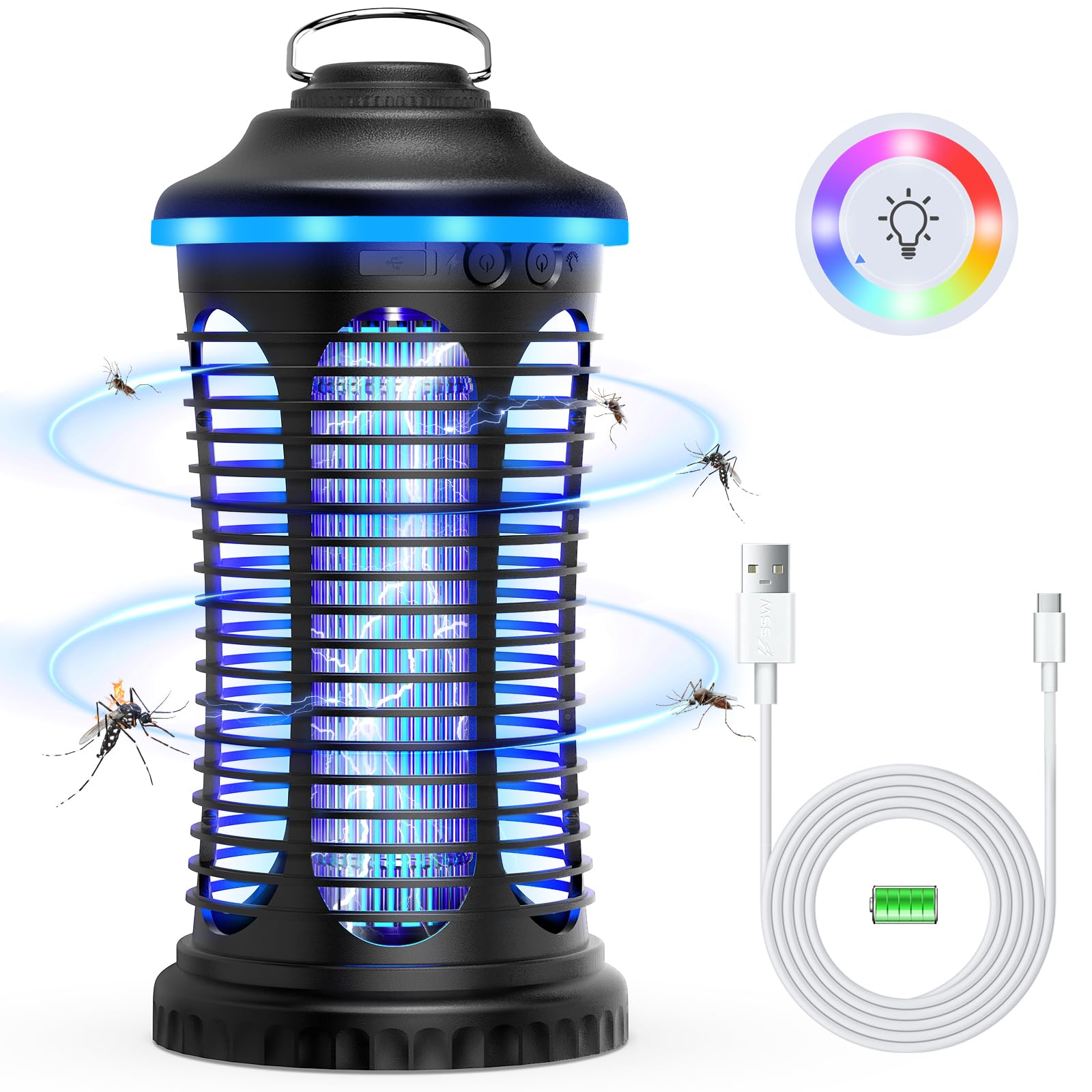 REOGLE rechargeable bug zapper front view for indoor outdoor use