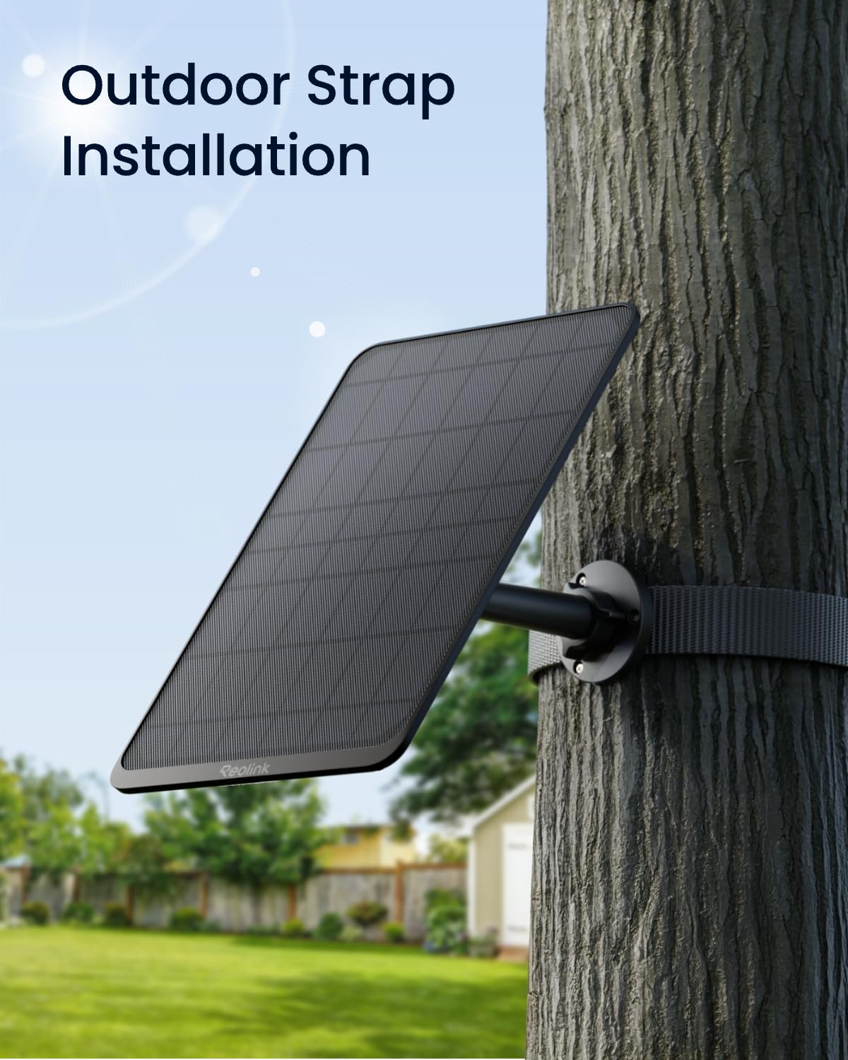 REOLINK 12W panel features IP65 waterproofing for harsh outdoor conditions.