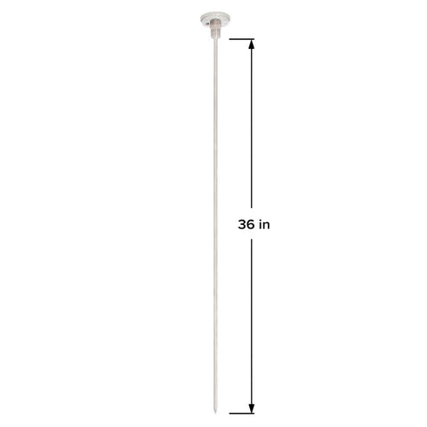 REOTEMP BP-F43 24-inch stem reaching the center of large piles for accurate temps