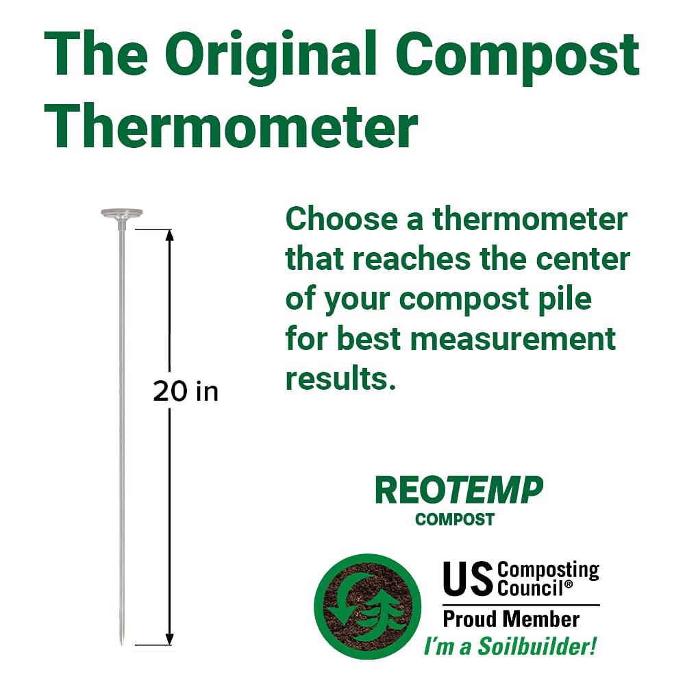 REOTEMP digital compost guide PDF included for beginner-friendly guidance.