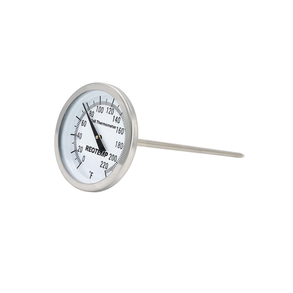 REOTEMP K82-3 soil thermometer with 5-inch stem for accurate garden temperatures.