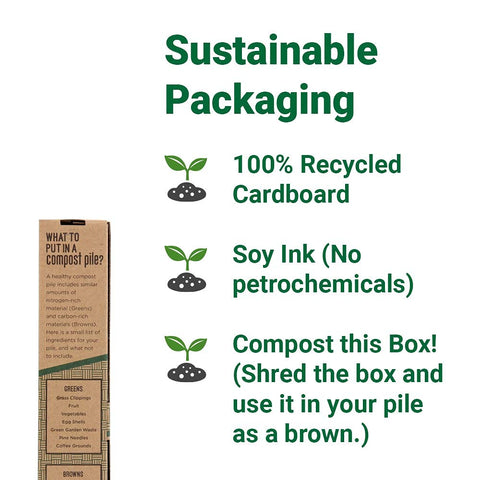 REOTEMP packaging is 100% compostable with soy-based ink for zero waste.