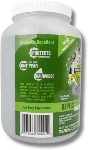 Repellex long-lasting defense against multiple animals protects landscapes.
