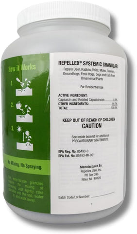 Repellex includes a pre-measured scoop for accurate coverage.