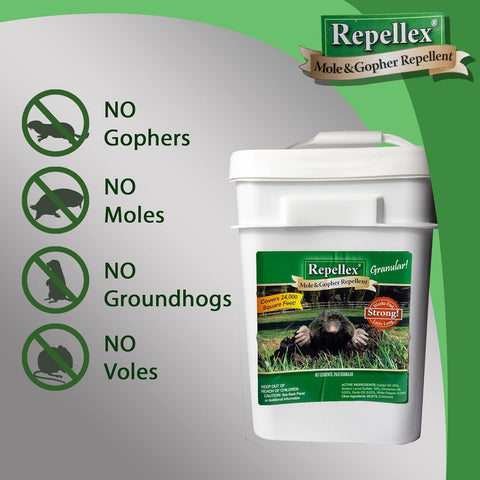 Repellex ready-to-use granules for easy broadcast application on lawns