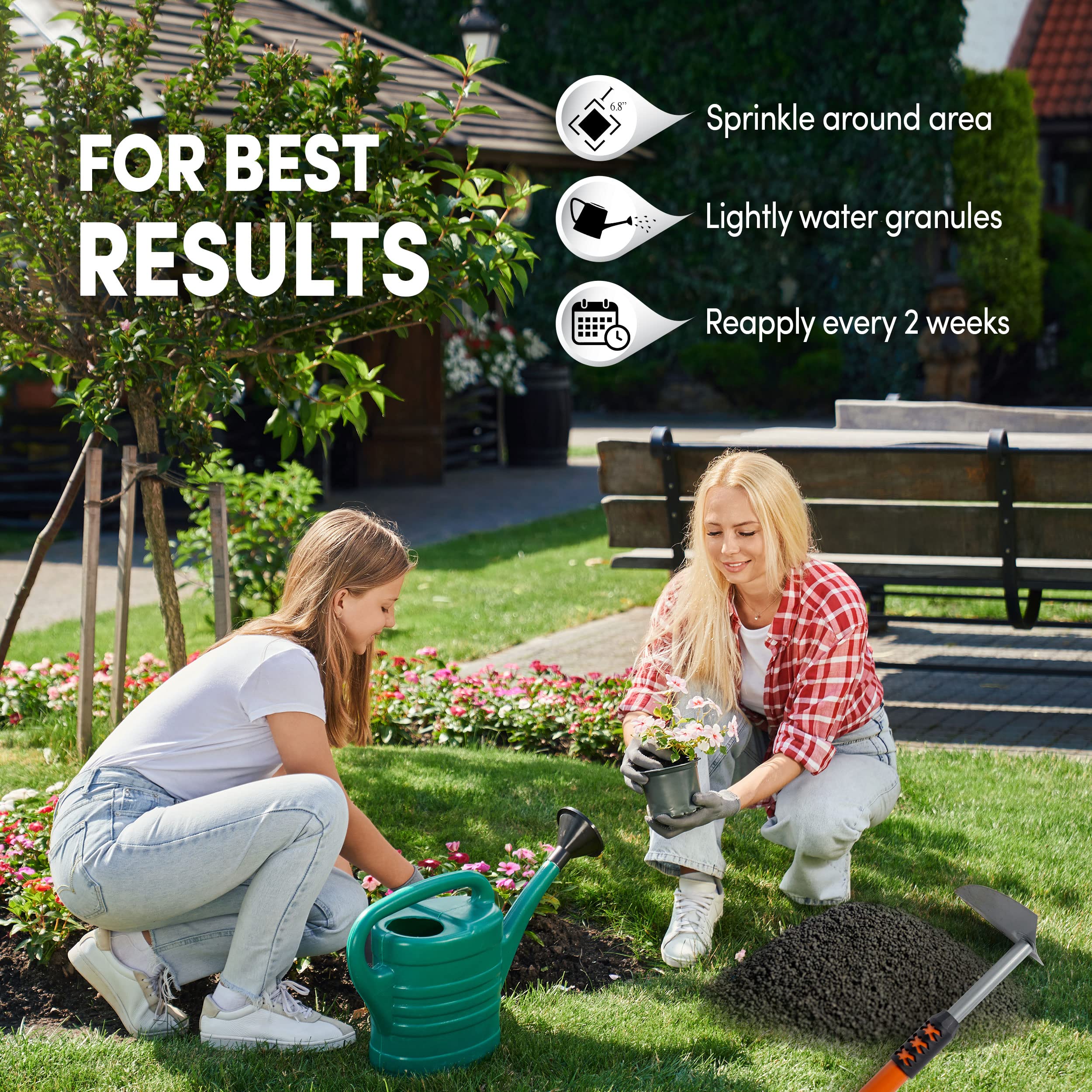 Repellex Systemic Granular plant-protection deters animals from treated beds