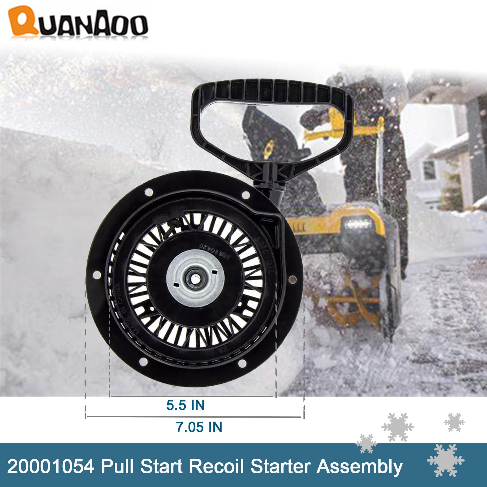 Replacement recoil starter assembly for Ariens 20001054 models.