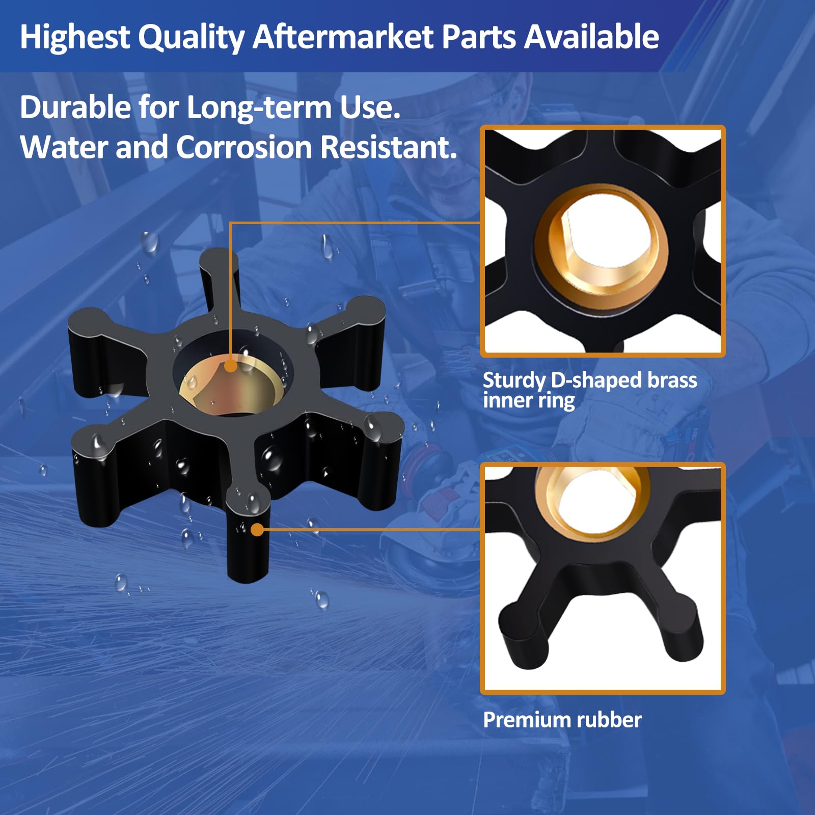 REPLACEMENTKITS.COM impeller dimensions 1-3/8 inch diameter and 1/2 inch width