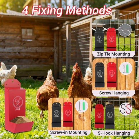 Reptilux oyster shell feeder ready for chickens in coop