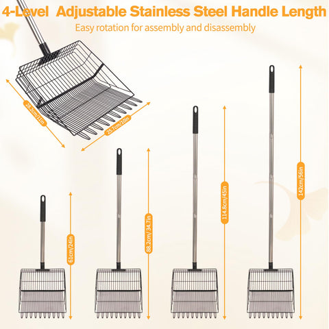 Reptilux stainless-steel sifter mesh for sand and fine bedding