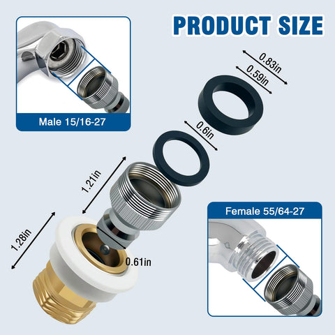 Repustor Portable Dishwasher Faucet Adapter enables simple appliance connections.