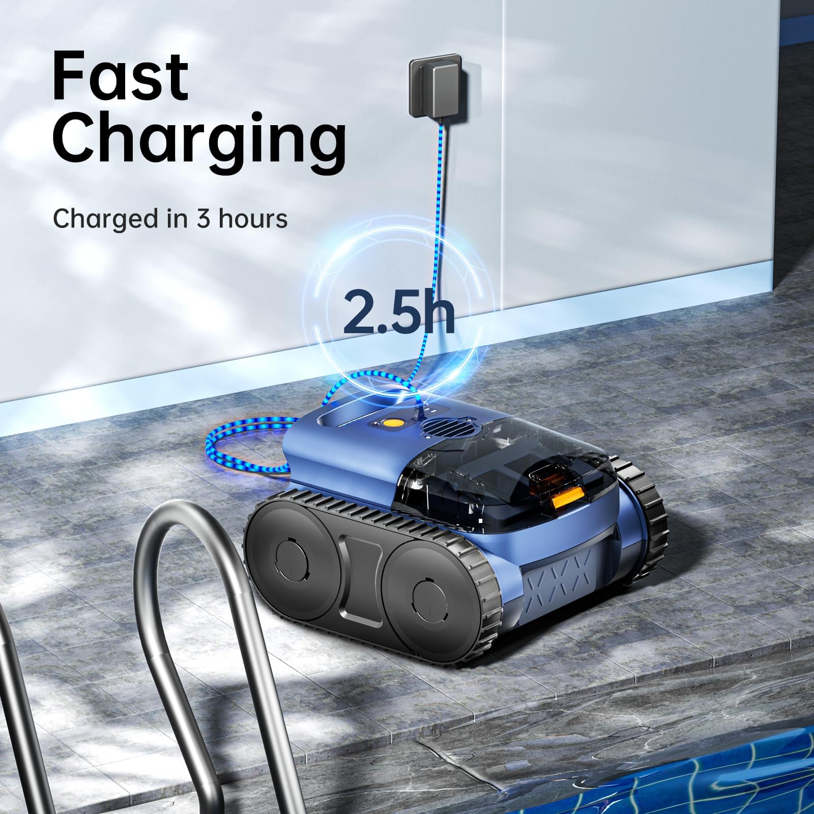 Reriou 150-minute runtime powers extended cleaning without frequent recharges.
