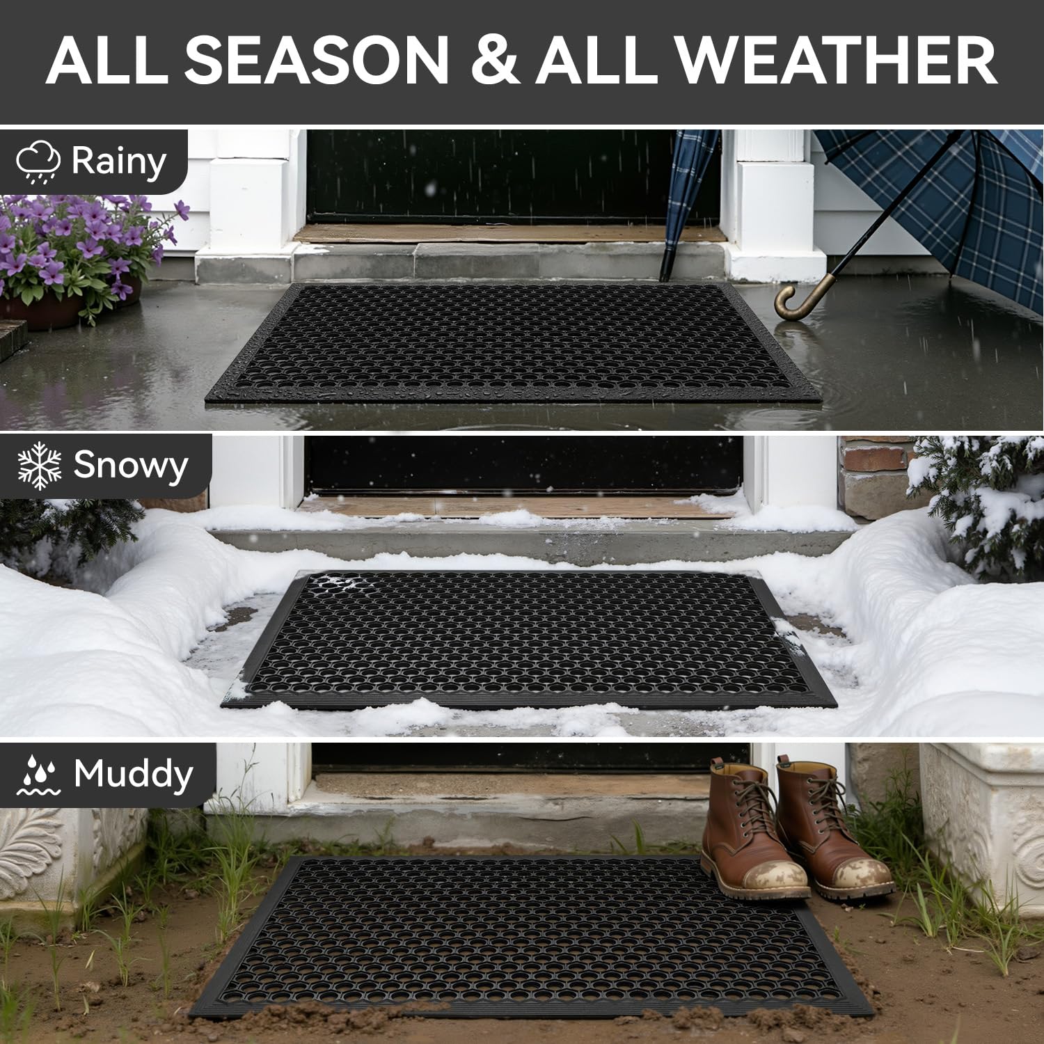 RESARE dirt and mud trap mat keeps interior floors cleaner
