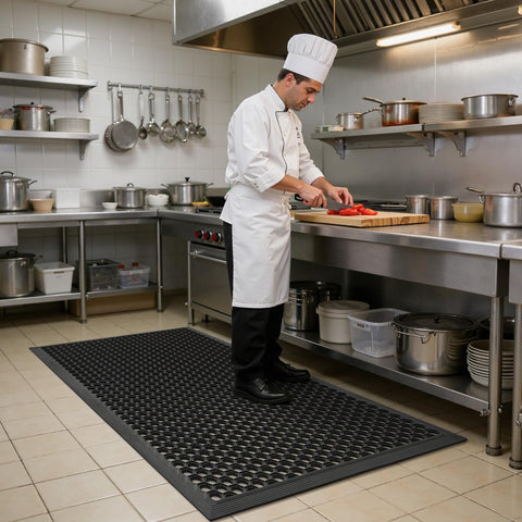 RESARE dirt-trapper mat; textured surface scrapes mud from shoes effectively.