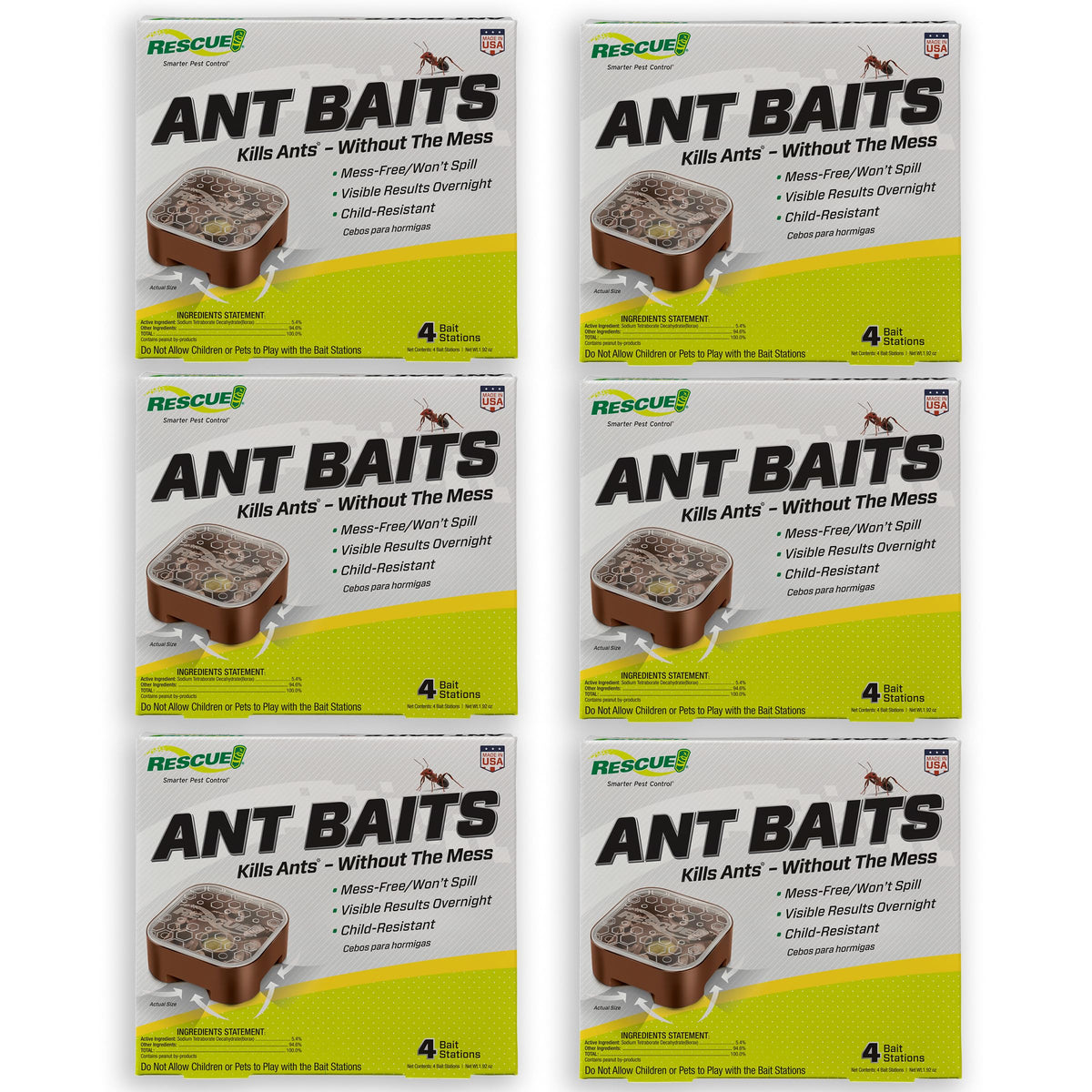 RESCUE! Ant Baits dual bait technology delivers fast control at the source.