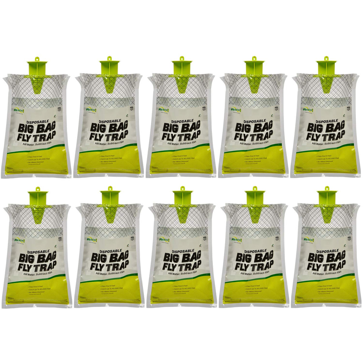 RESCUE! Big Bag Fly Trap exterior view showing outdoor fly control.