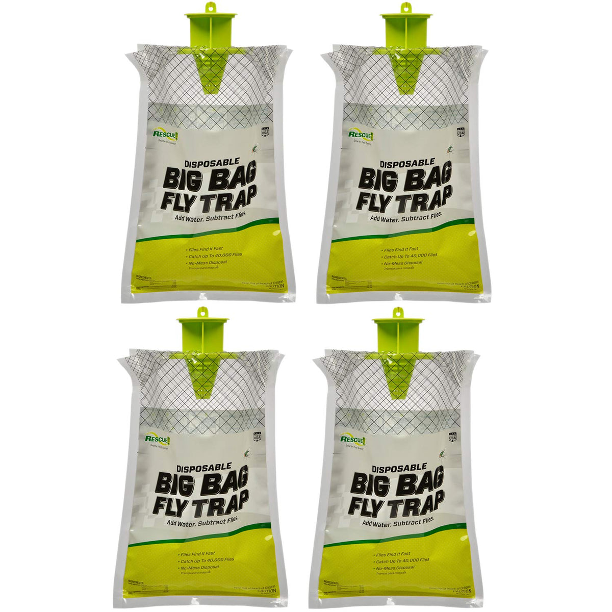 RESCUE! Big Bag Fly Trap outdoors setup for easy outdoor fly control