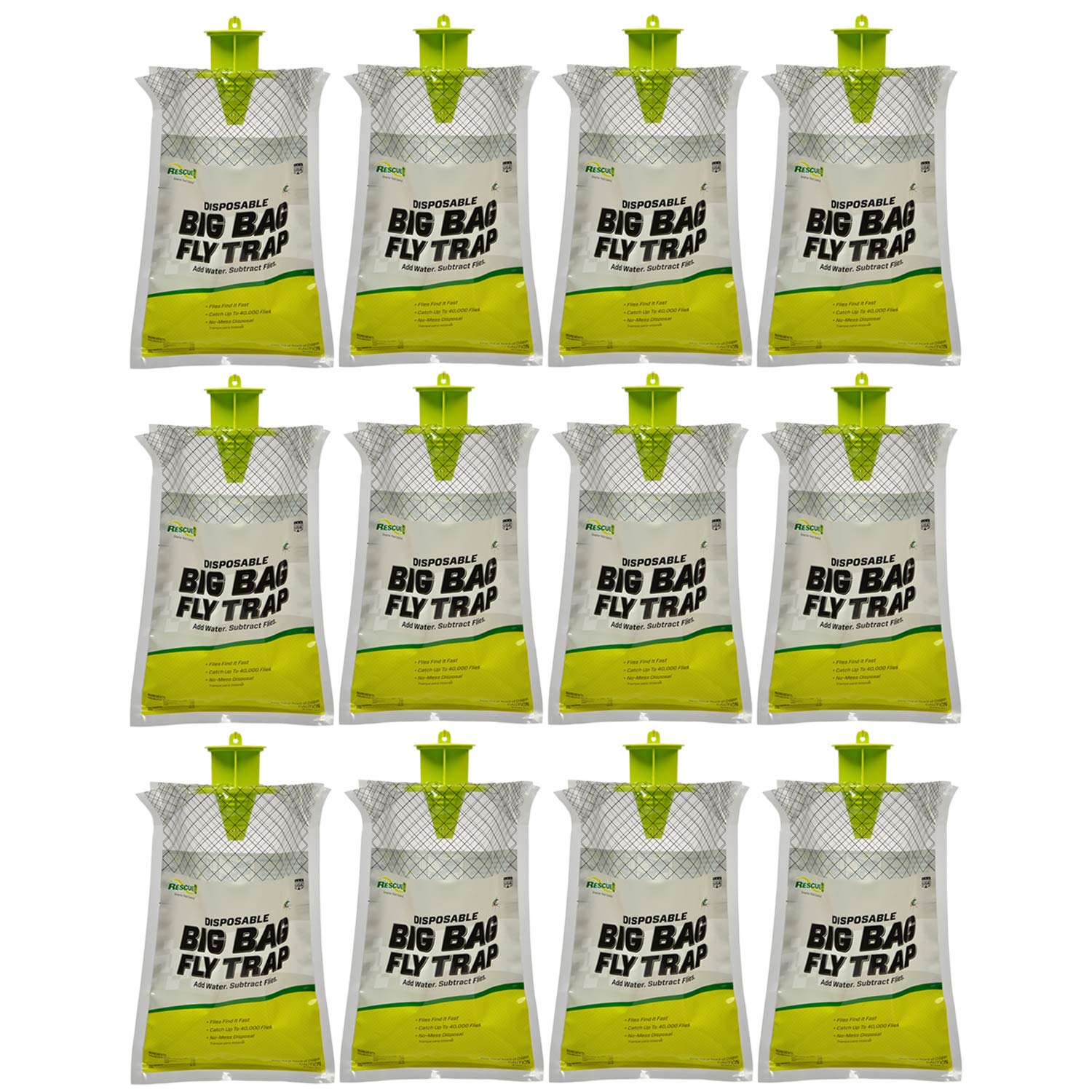 RESCUE! Big Bag Fly Trap outdoors, disposable design for large-scale fly control