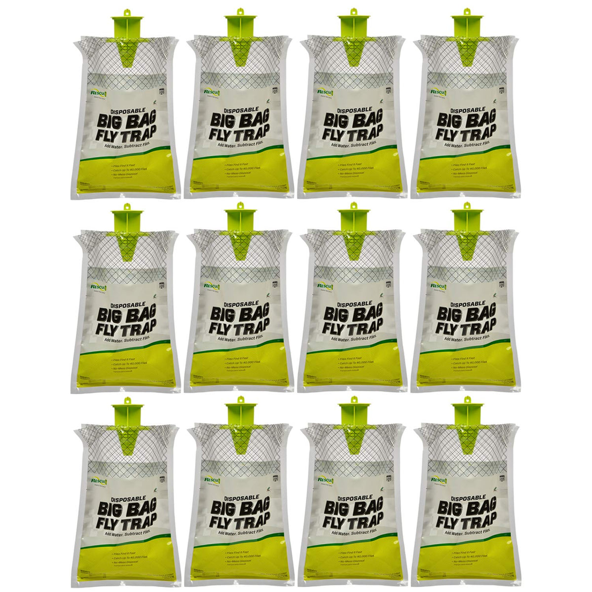 RESCUE! Big Bag Fly Trap outdoors, disposable design for large-scale fly control