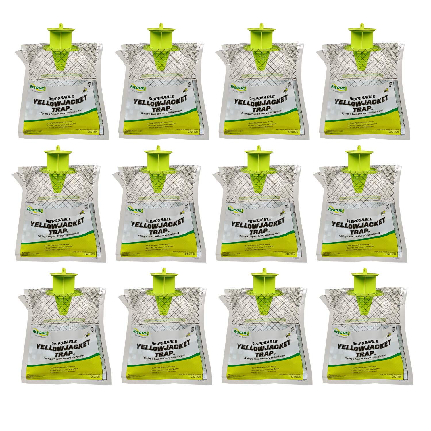 RESCUE! disposable yellowjacket trap setup outdoors to reduce buzzing near gatherings