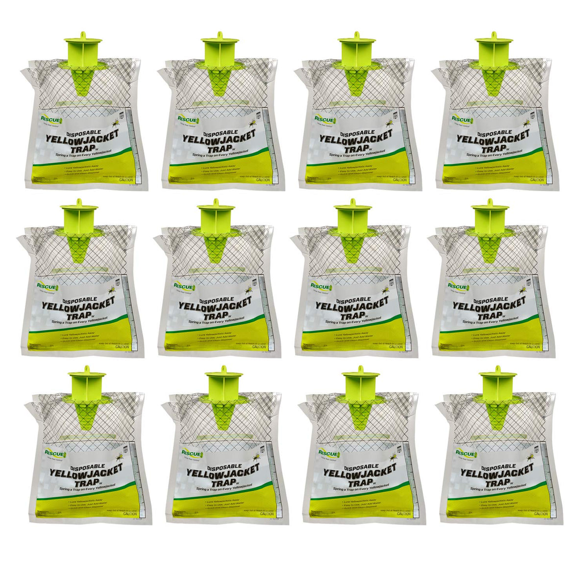 RESCUE! disposable yellowjacket trap setup outdoors to reduce buzzing near gatherings