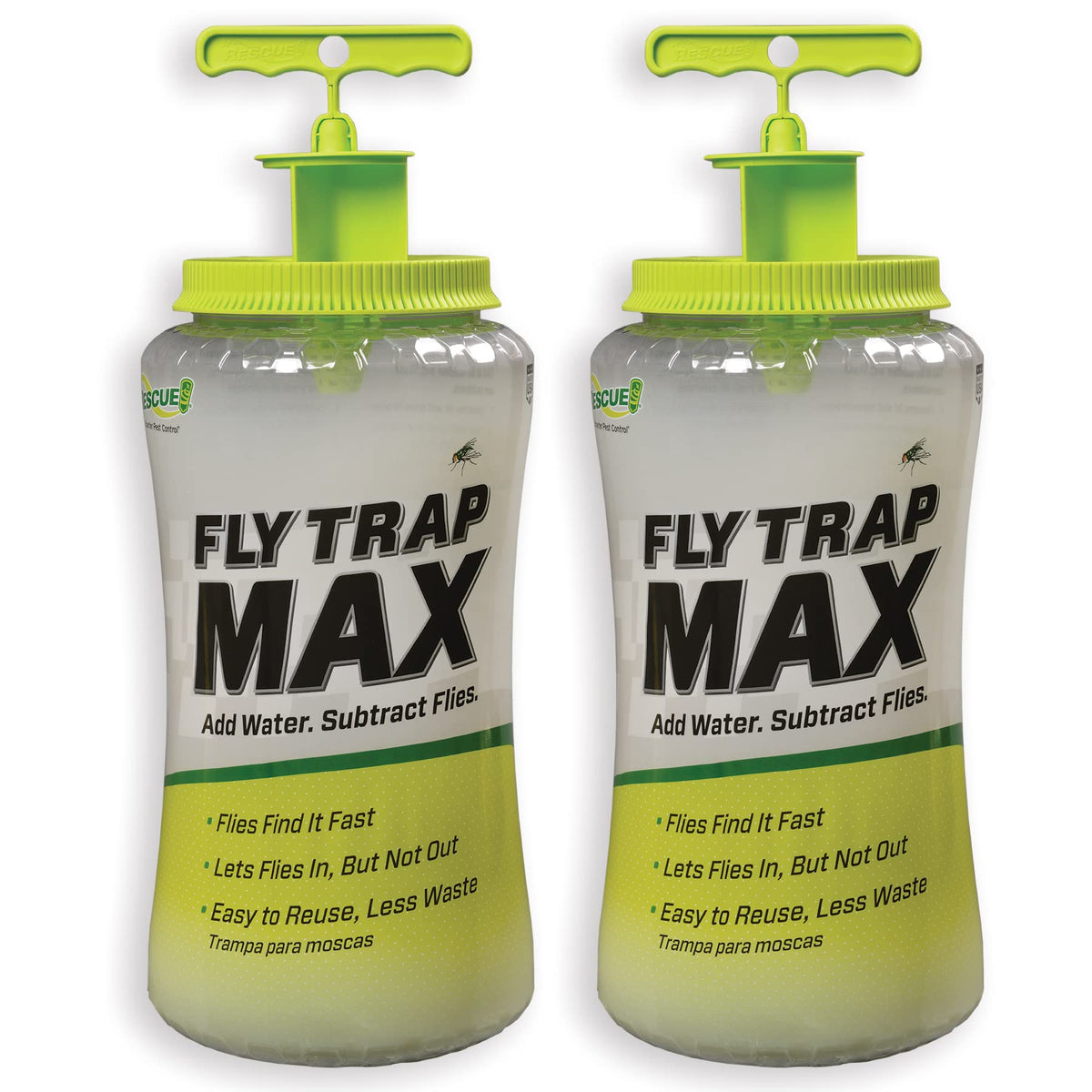 RESCUE! Fly Trap Max lid shown outdoors, highlighting secure sealing for outdoor use.