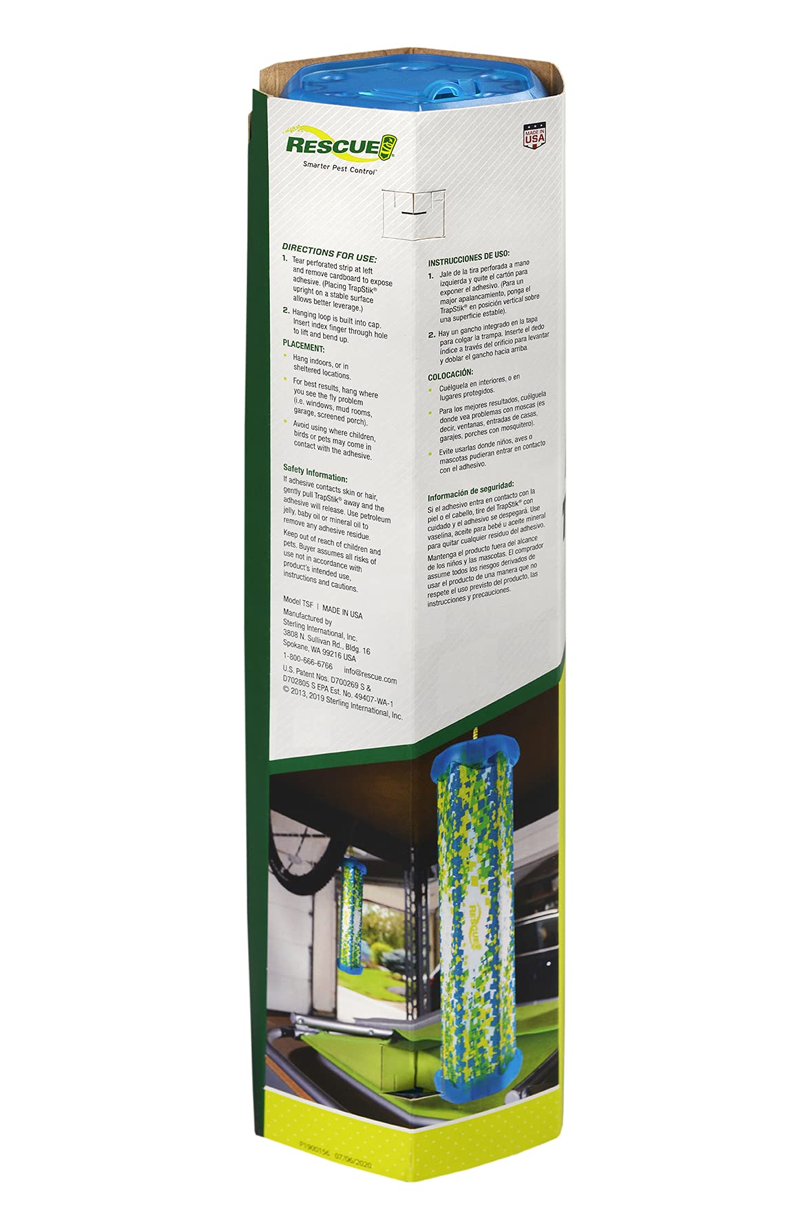 RESCUE! Fly TrapStik sticky surface close-up captures flies securely.