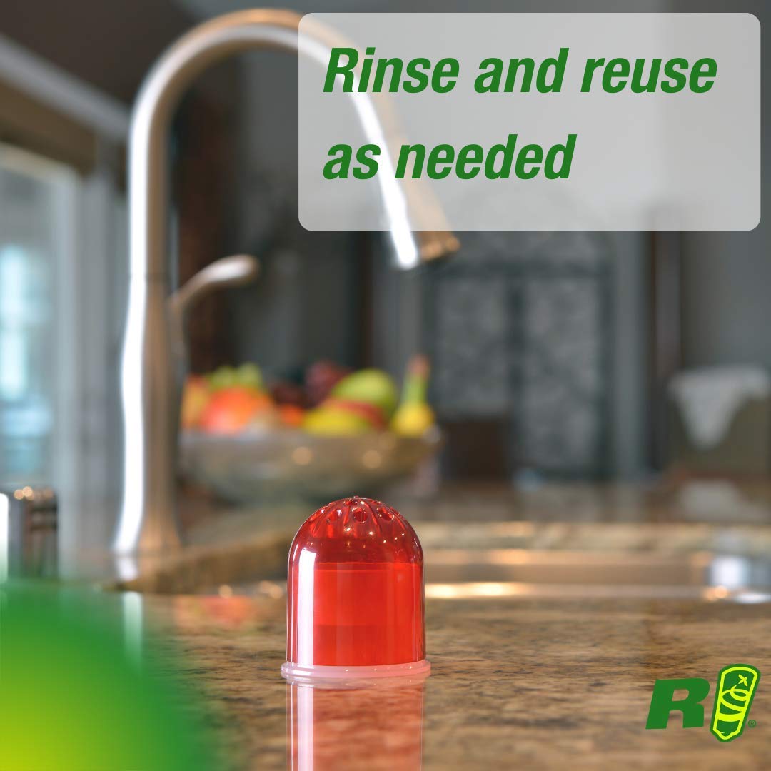 RESCUE! Fruit Fly Traps indoor setup showing placement near problem areas.