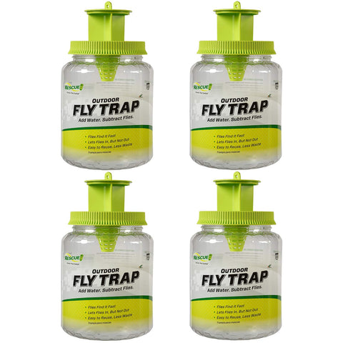 RESCUE! Outdoor Fly Trap front view shows reusable outdoor pest control design.