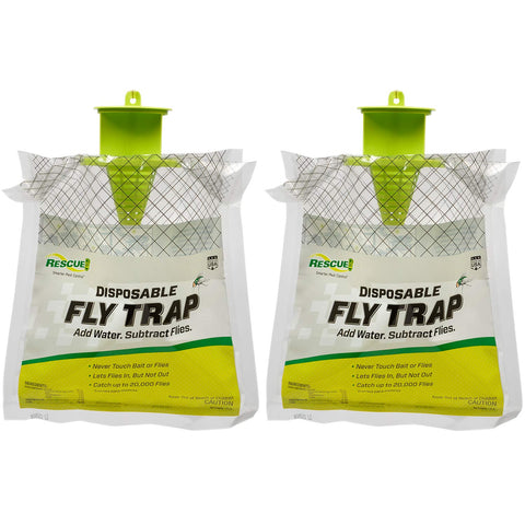 RESCUE! outdoor fly trap pack ready for quick outdoor setup.