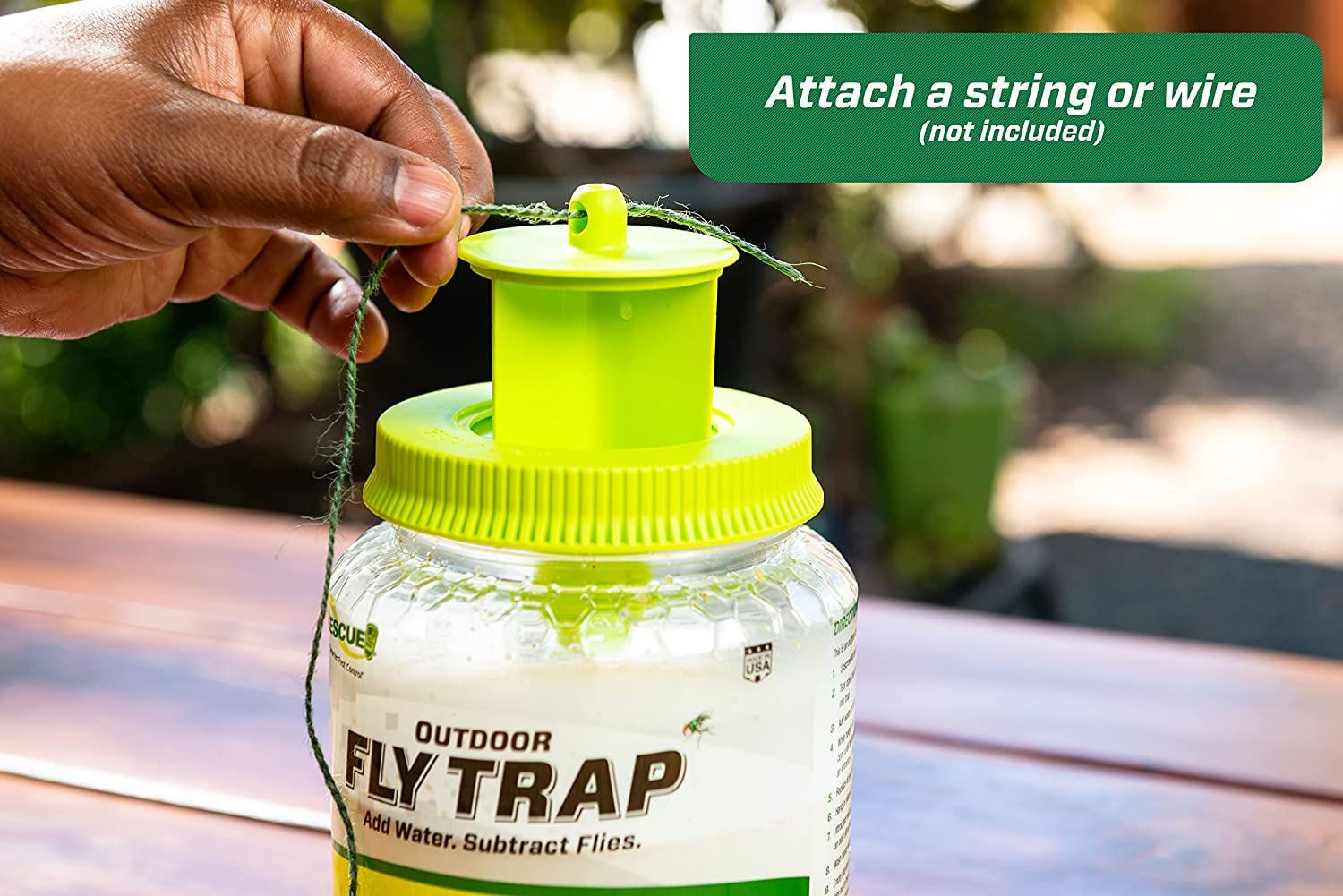 RESCUE outdoor fly trap canister 4-pack compact storage for quick setup