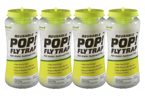 RESCUE! POP! fly trap front view showing compact design for homes.