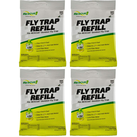 RESCUE! fly trap refill outdoor-ready attracts nuisance flies for yard control.