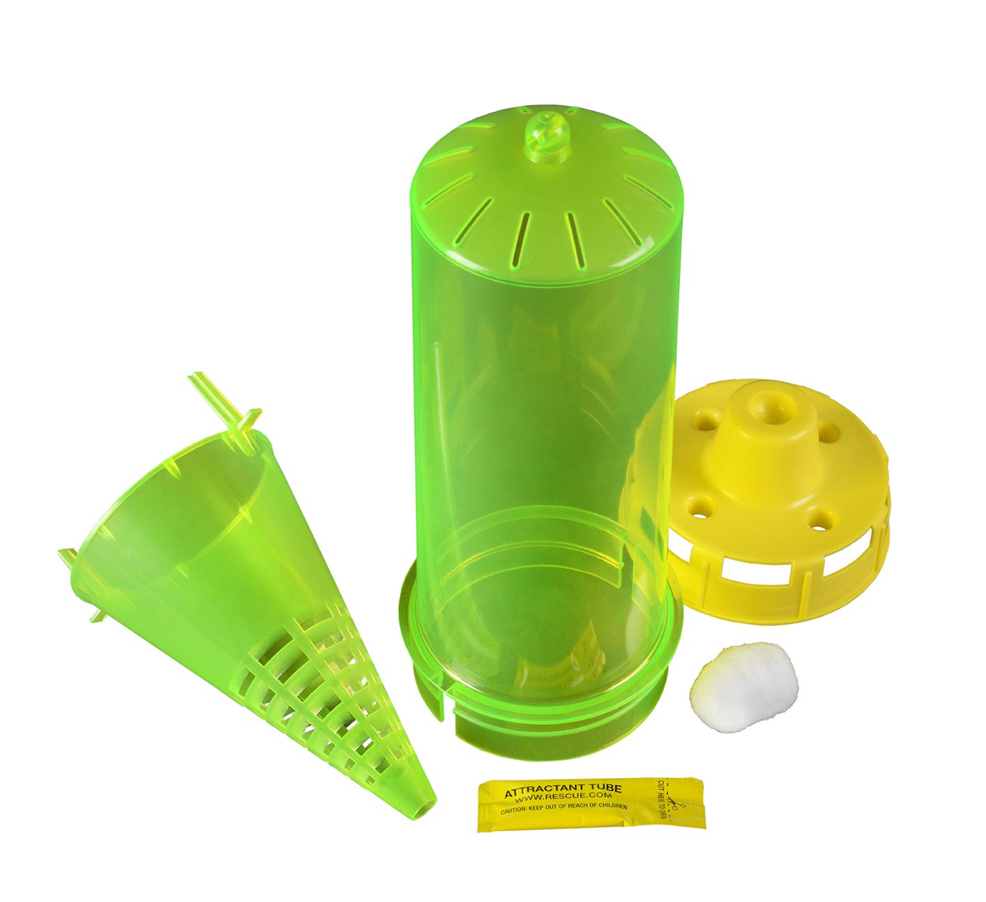 RESCUE! reusable yellowjacket trap bottom holes highlight entry design for yellowjackets