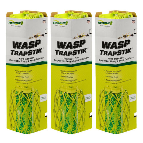 RESCUE! VisiLure TrapStik traps carpenter bees without sprays