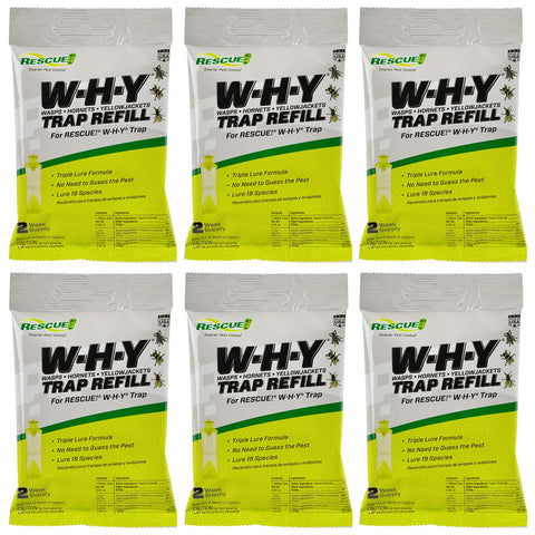 RESCUE! WHY Trap six-pack refill for convenient outdoor pest control