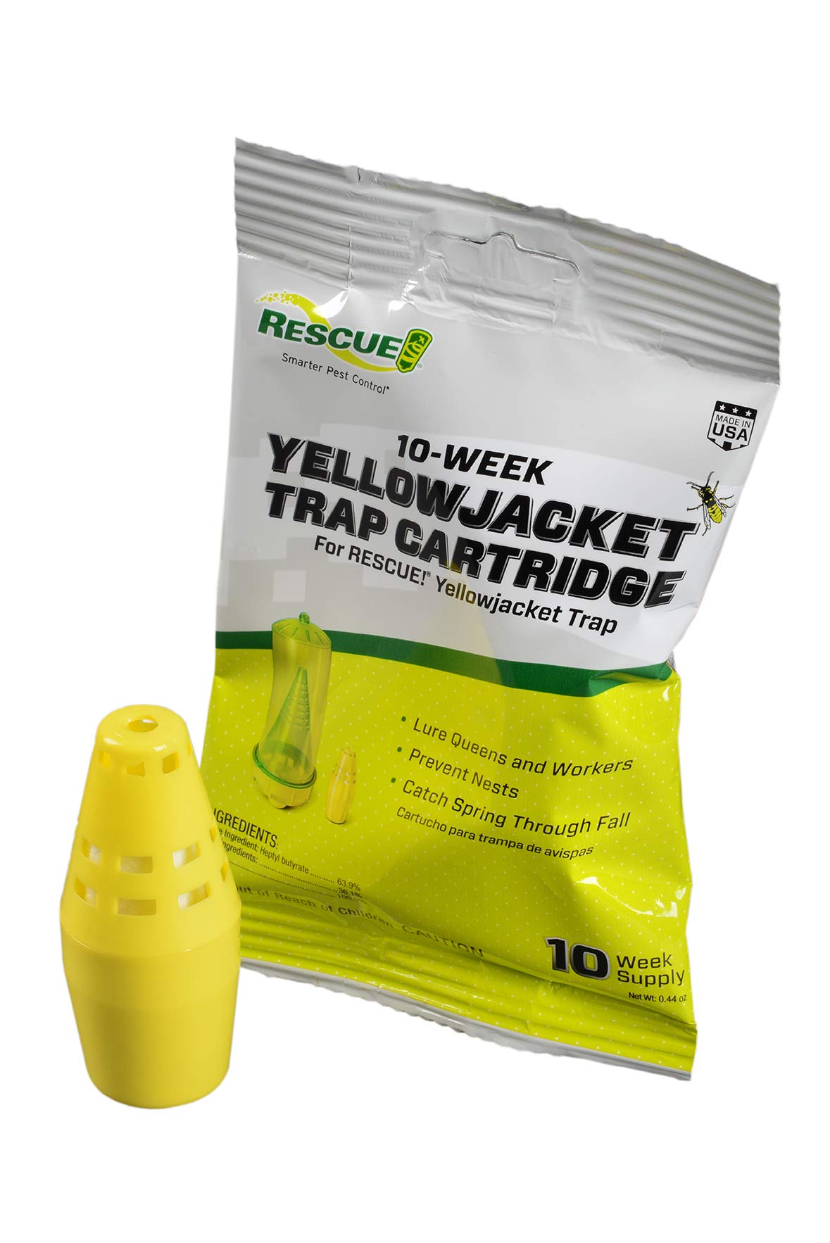 RESCUE! attractant cartridge closeup with pre-loaded lure