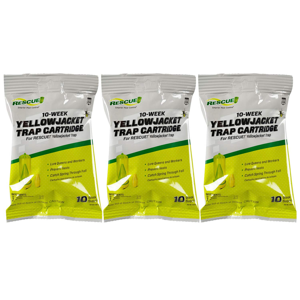 RESCUE! Yellowjacket attractant cartridge inside trap powers effective lure for queens and workers